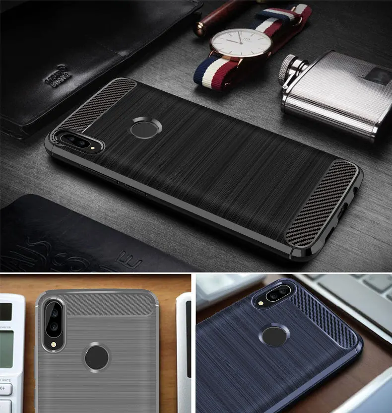 Luxury case For Huawei Nova 3 3i Soft silicone Carbon Fiber Armor Shockproof Protective back cover cases for huawei nova |
