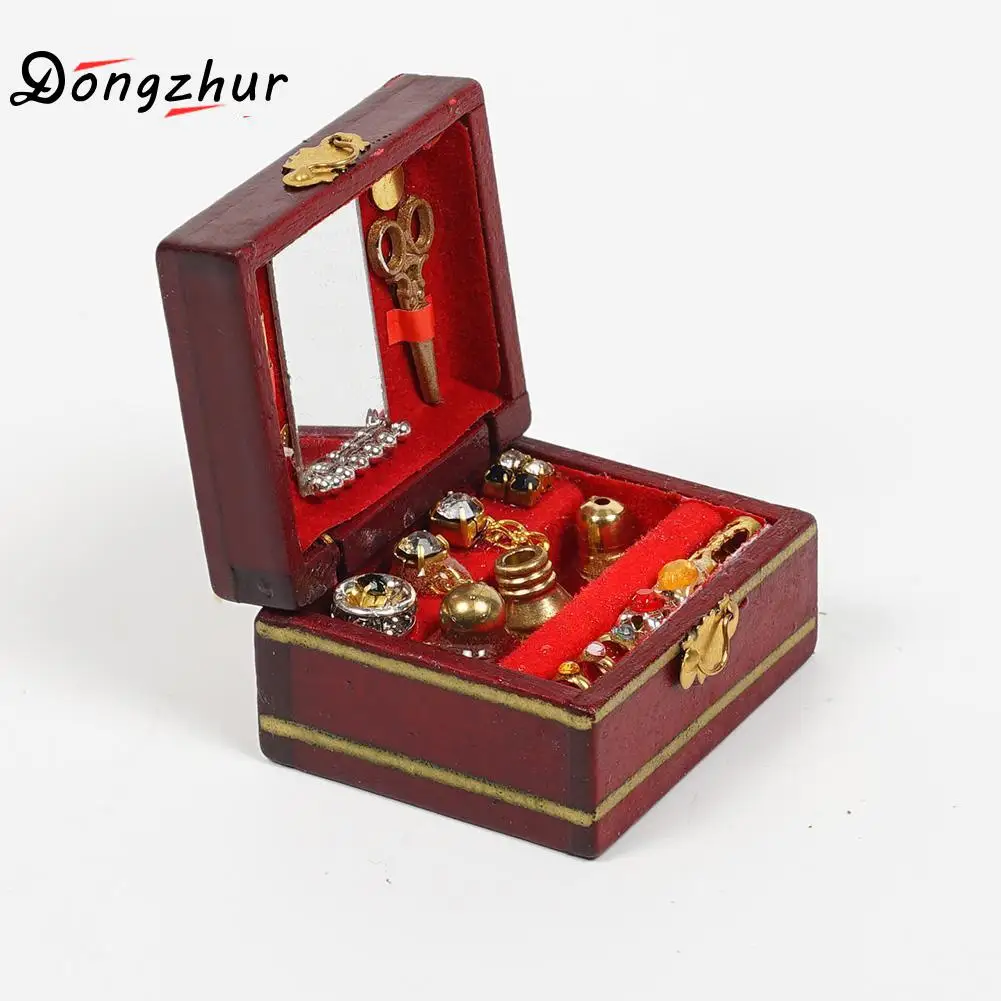 Деревянная мини мебель для кукольного домика Dongzhur деревянная шкатулка ювелирных