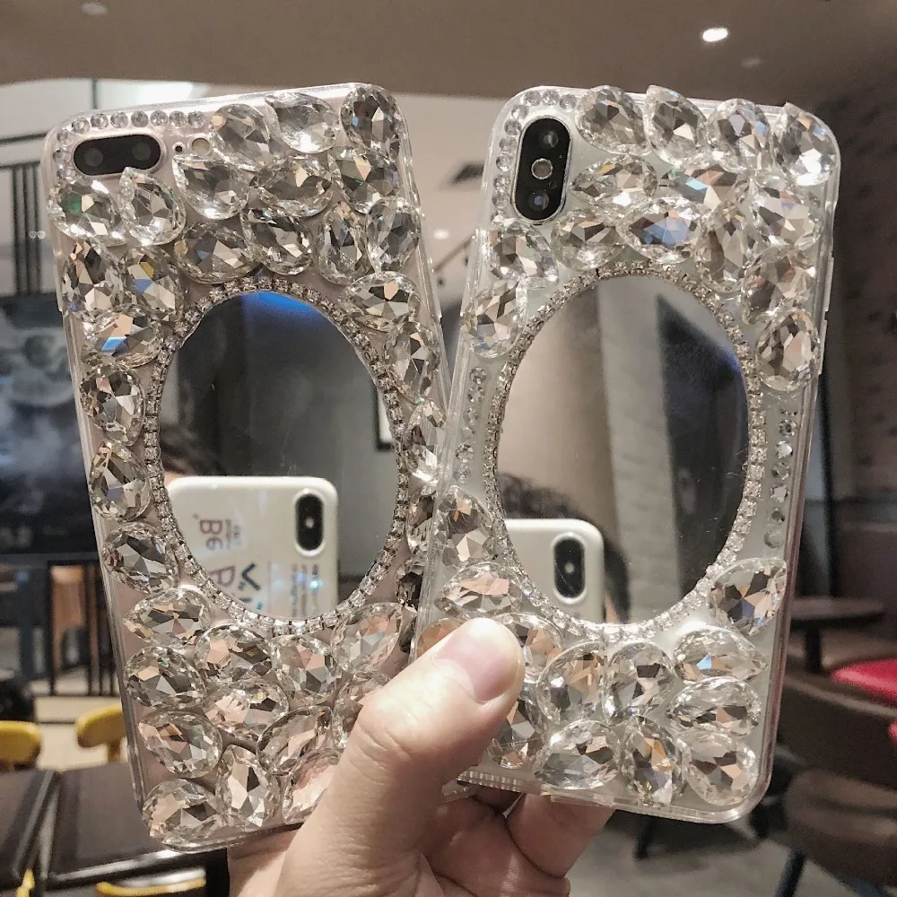 Роскошные Стразы чехол с ручной веревкой для iPhone 7 8 6 6S 4 5 Plus X телефона блестящее