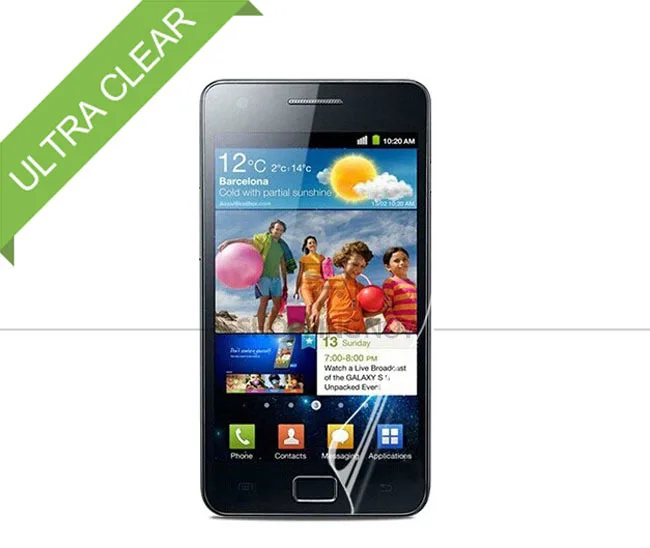 Марка ultra clear жк экран протектор для samsung galaxy s2 i9100 защитной пленкой с розничной