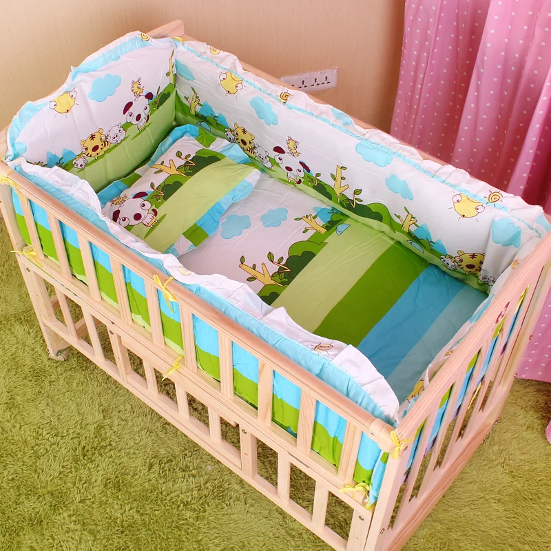 5 шт. детский хлопковый комплект постельного белья 90x50 см|crib bumper|baby bed bumperbed bumper |