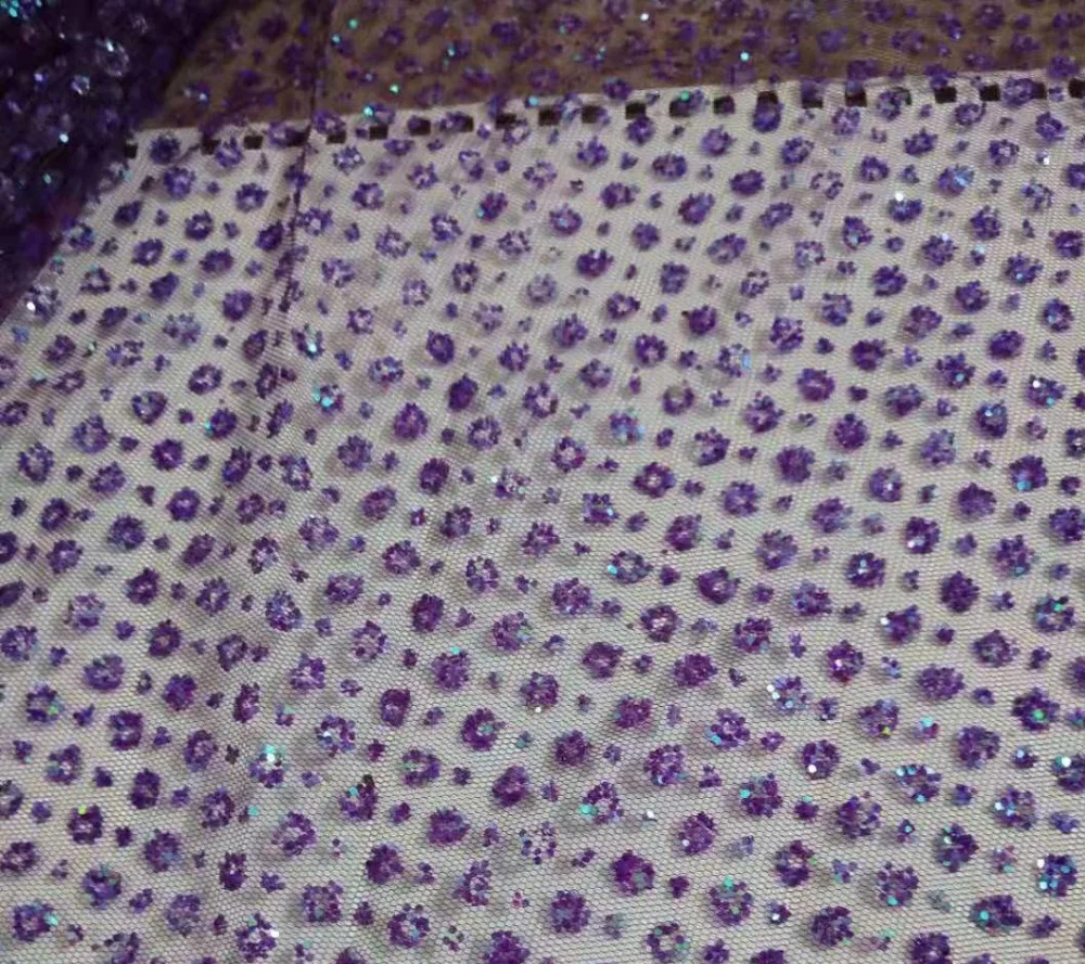 Новинка яркая африканская Тюлевая сетчатая ткань блестящая кружевная с