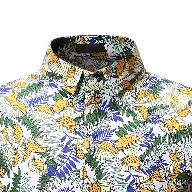 2019 Гавайские рубашки мужские дышащие camisas para hombre животный принт с коротким