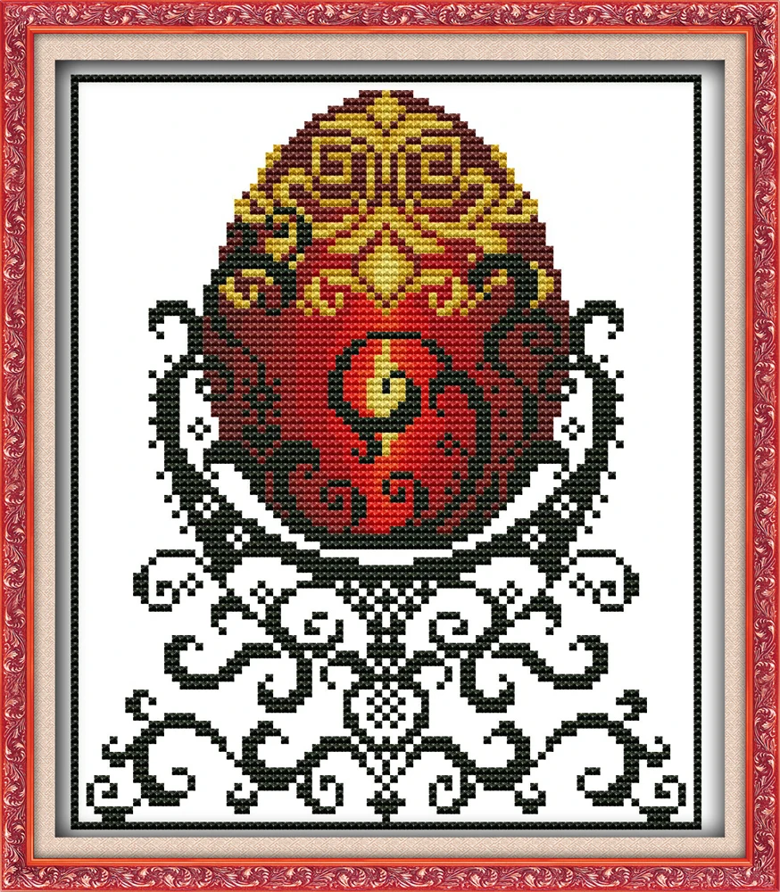 Halloween egg NKF пасхальное яйцо животное вышивка крестиком набор ручной работы Рукоделие Вышивка крестиком набор вышивка крестиком для домашнего декора - Цвет: Halloween egg