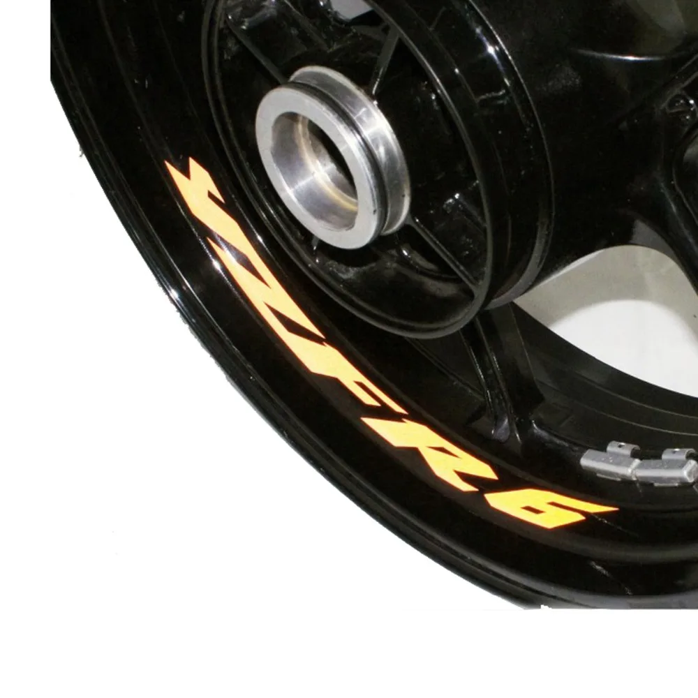

A set of 8pcs high quality Motorcycle Wheel Sticker Decal Reflective Rim Bike Motorcycle Suitable For yamaha YZF R6 YZFR6