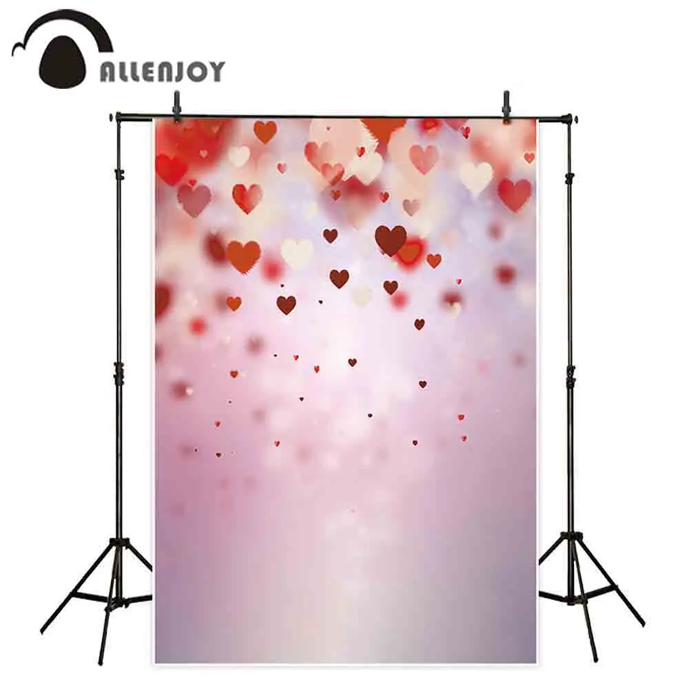 Allenjoy Valentine background photocall pink romantic heart February 14 wedding date backdrop photography photophone photozone |