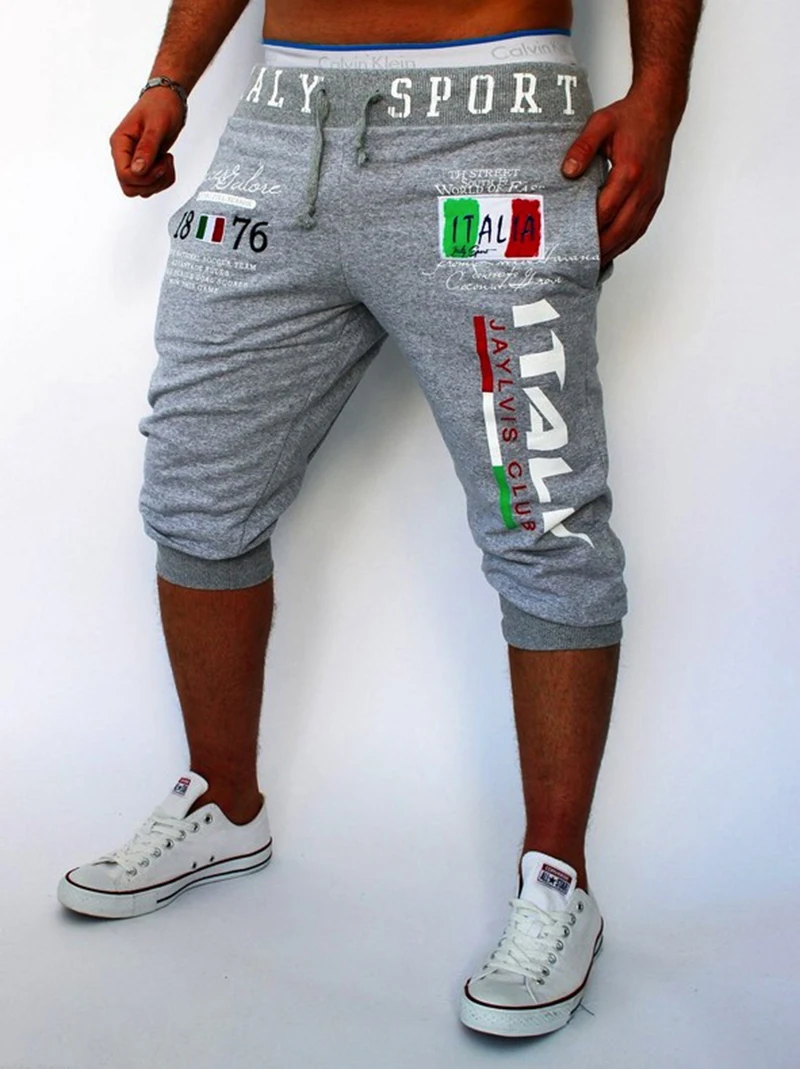 Men's Casual Leisure shorts Digital Letter print joggeres harem men's fashion masculina de marca hombre bermuda Shorts | Мужская