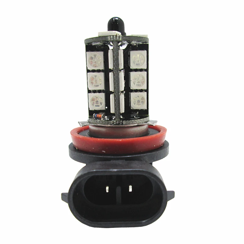 YSY 2 шт. 27SMD Мульти-Цвет RGB 5050 H11 H8 1156 3156 7440 H7 9006 9005 Светодиодный светильник тумана замены Реверсивные огни с пультом дистанционного управления