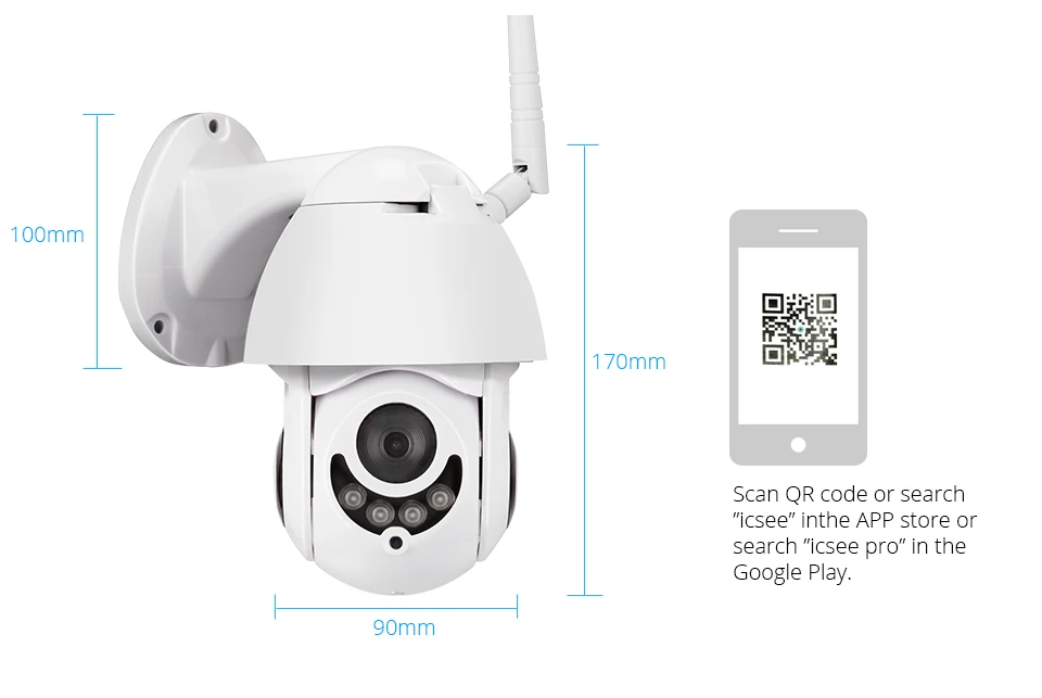 Новинка 1080P 2MP уличная Беспроводная IP камера IP66 Водонепроницаемая wifi PTZ камера H.264+ ONVIF приложение управление ночное видение Обнаружение движения
