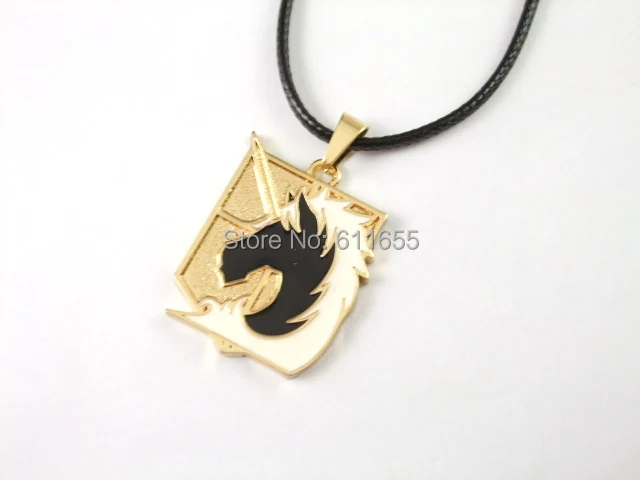 Мужские ожерелья и Кожаные Цепочки 1 шт./лот аниме Атака Титанов Novetly Shingeki no