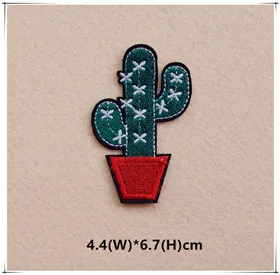 1pcs Mix Cactus Patch for Clothing Iron on Embroidered Sew Applique Cute Patch Fabric Badge Garment DIY Apparel Accessories 121