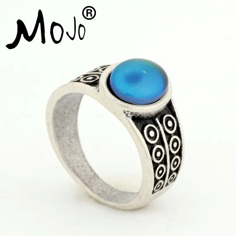 Набор колец для мужчин и женщин под античное серебро меняющие цвет цветовые