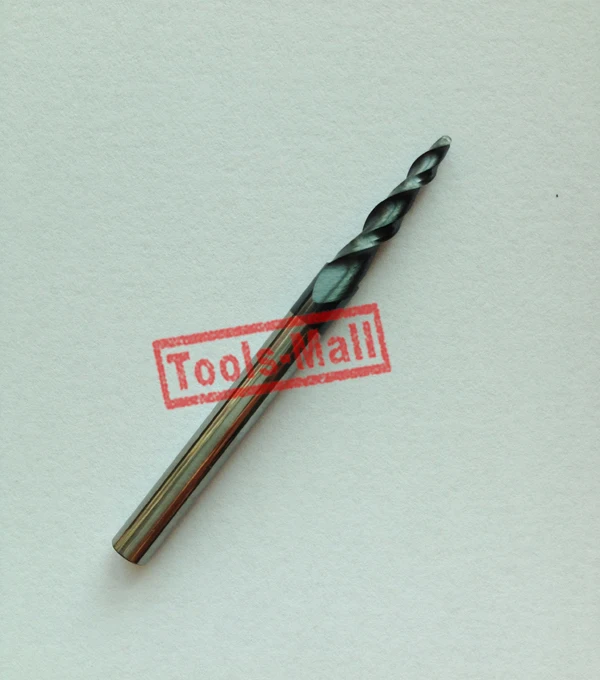 1 шт. HRC55 R1.0 * D4 15 50L 2F вольфрамовые твердосплавные конические концевые фрезы