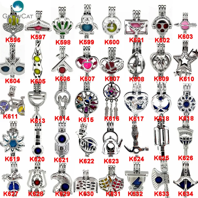 K629 5 шт./лот ястреб орел жемчужная клетка медальон эфирное масло диффузор Арома