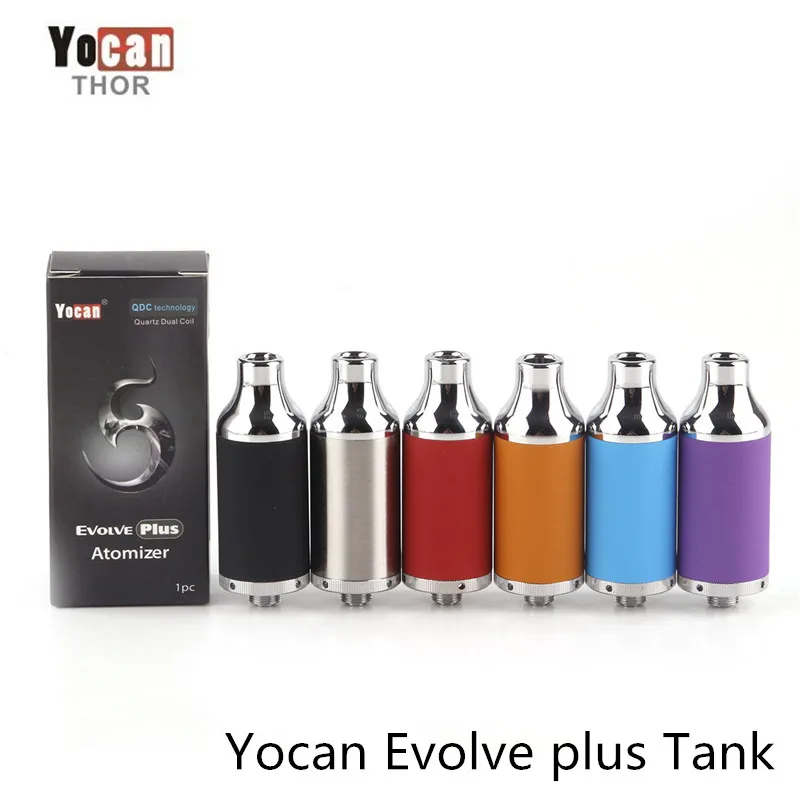 

Original Vape Tank Yocan Evolve plus Atomizer Rebuildable Vaporizer Dual quatz coil 6 colors Available Electronic Cigarette