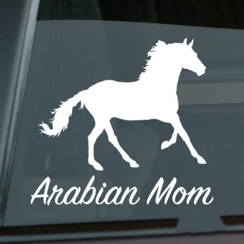 Наклейка с надписью Arabian Mom Виниловая наклейка Ver 2 окном Arab Horse Размер (дюйм): 5 50x5 04 |