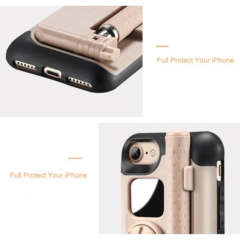 Чехол для iPhone 7 с Bluetooth селфи палка Телефон чехол для iPhone 7 7 plus чехол Coque зеркало coque для Apple iPhone 7 plus чехол