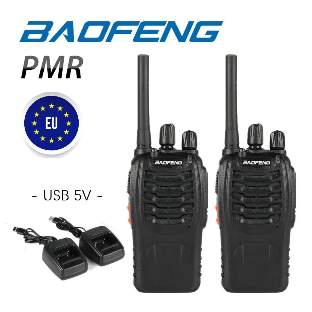 2 шт Baofeng BF-88E ПМР 446 МГц 0,5 Вт УВЧ 16CH переносная черная рация портативная радиоприемник с двумя способами USB зарядное устройство BF-888S 888S