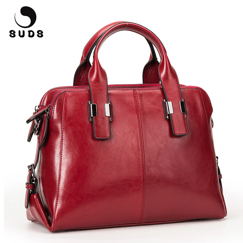 

SUDS Brand Genuine Leather Bag Women Large Handbag Shoulder Bags Large Capacity Women Messenger Bags High Quality Bolsa Feminina