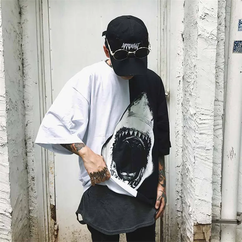 Harajuku футболка Swag Хип Хоп рубашки для мальчиков Фирменная личность BF ветер плюс