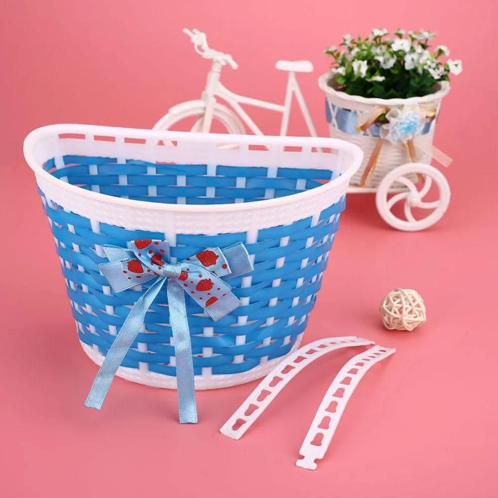 Outdoor Bicycle Bags Panniers Bowknot Front Basket Cycle Shopping Stabilizers For Children Kids Girl | Спорт и развлечения