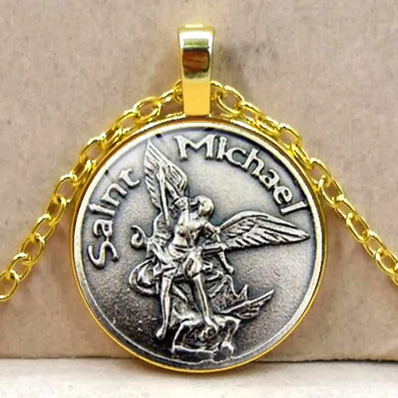 Новое мужское ожерелье Архангела Михаила Защити меня Святой Щит Русский ортодоксальный подвеска.