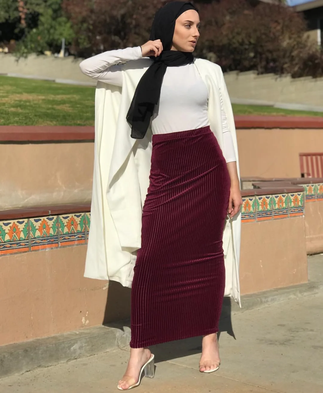 Женские эластичные юбки abaya, Турция, Дубай, для мусульманского праздника Рамадан, Турецкая, Бангладеш, мусульманская одежда, розовая, черная, зеленая, фиолетовая юбка в полоску