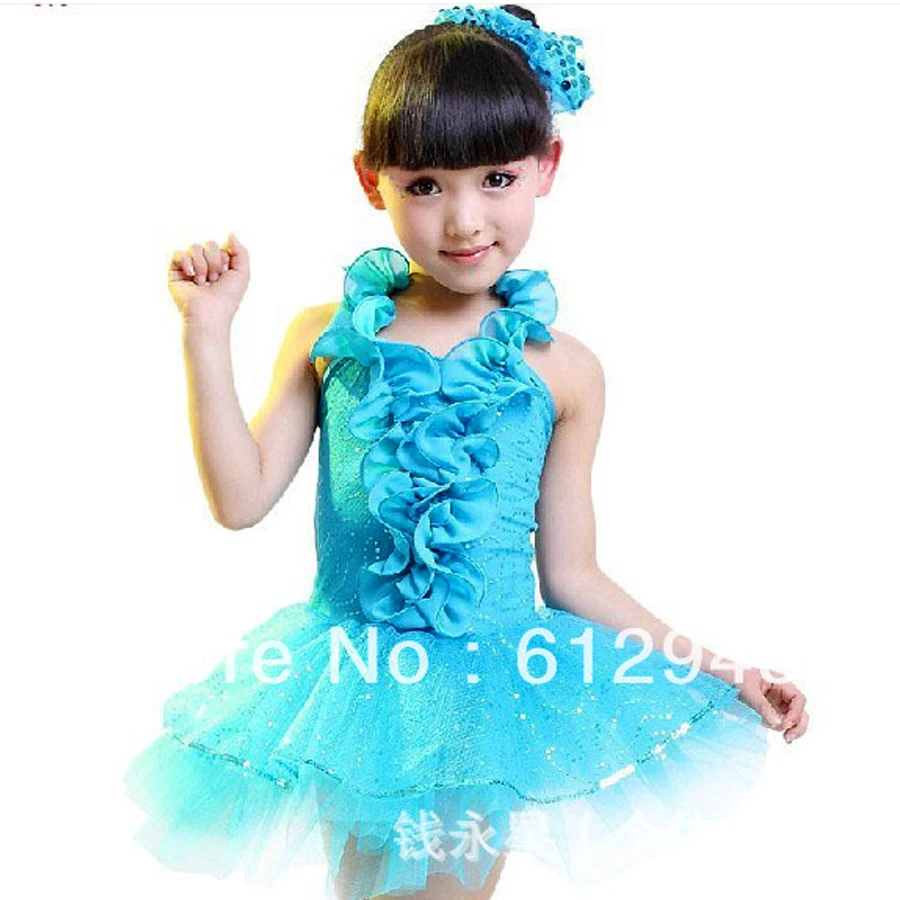 Girls Dance Dress White/Yellow/Blue/Rose Samba Fitness S-XXXL Latin Ballroom Dresses Kids 2018 New Children Party | Тематическая