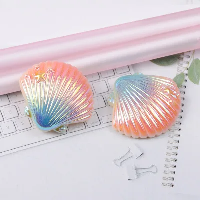 10 шт. Смола Kawaii Лазерная оболочка Flatback украшение из Неограненного драгоценного камня DIY аксессуары предметы для скрапбукинга украшения: 25*26 мм - Цвет: 1