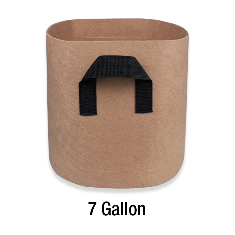 Brown-7 gallon 1-10 галлонов ткани для выращивания сумки дышащие горшки для цветов корень мешок контейнер завод умные горшки ручки Садовые принадлежности цветочный горшок - Цвет: Brown-7 gallon