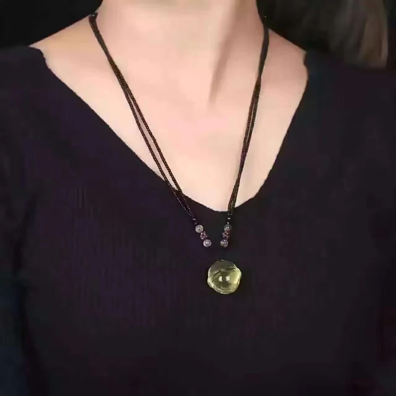 Подвеска Кристальные колокола JoursNeige из натурального желтого кристалла|bell pendant|f