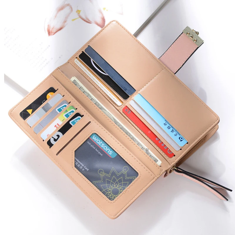 Женский длинный двойной кошелек 2019 мода новый многоцветный двухслойный женский