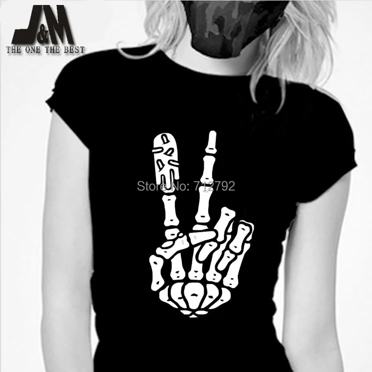 2014 модная летняя мужская футболка в стиле панк рок новая с черепом и скелетом