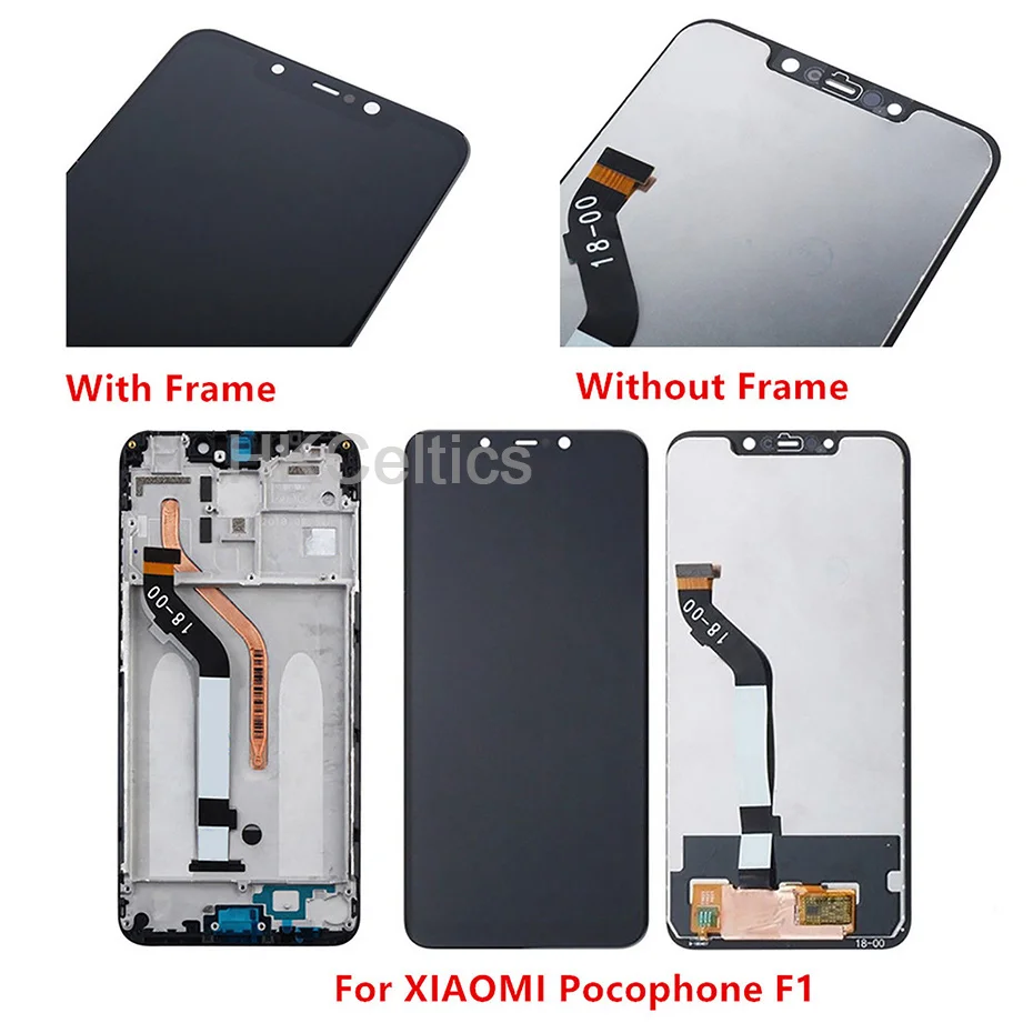 Для Xiaomi Pocophone F1 ЖК-дисплей+ кодирующий преобразователь сенсорного экрана в сборе для Xiaomi Pocophone F1 ЖК-экран Замена