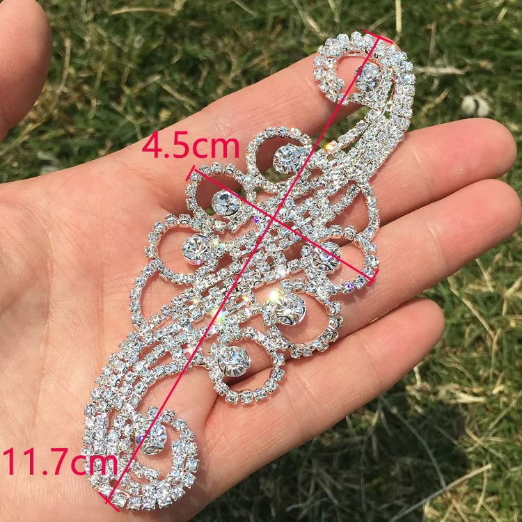 Изящная маленькая Хрустальная аппликация для платья, пояса, украшения, блестящие прозрачные стразы, аппликация для невесты, свадебное украшение, сделай сам, камень