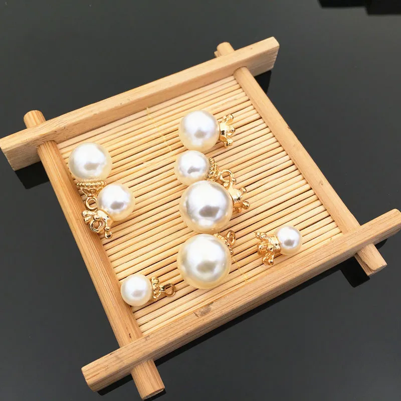 Hot 100pcs/lot ABS Imitation Pearl Bead Pendants Handmade Bracelet Necklace Earrings Clothes Shoes DIY Beads For Jewelry Making | Украшения
