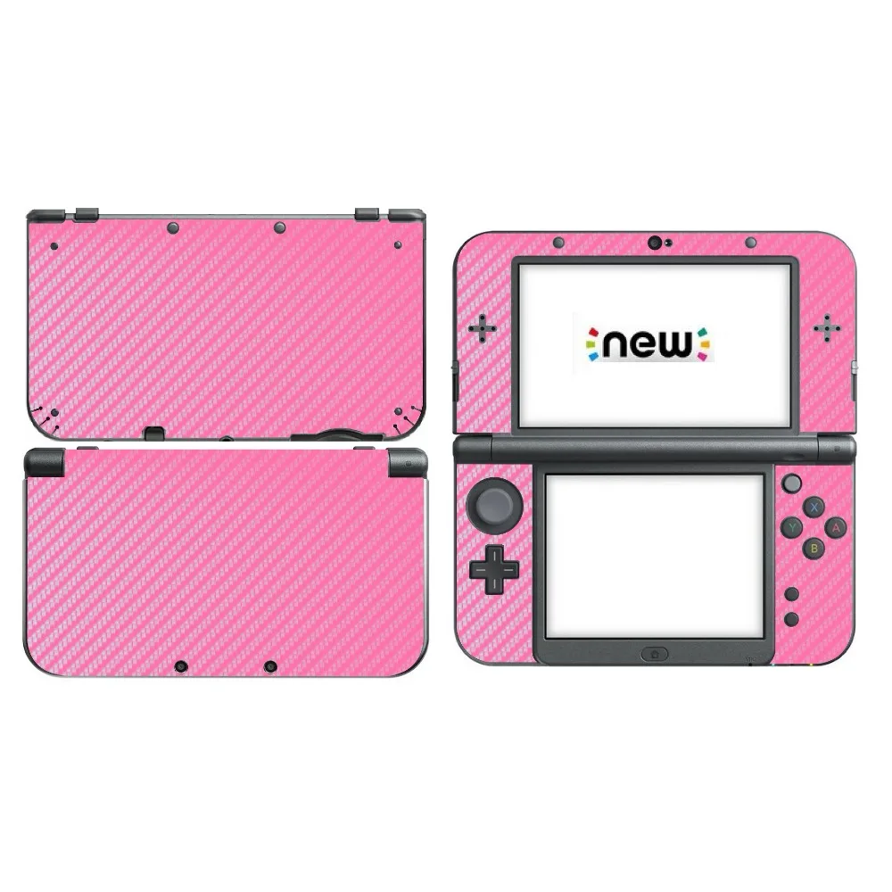 Розовая защитная наклейка из углеродного волокна для nintendo New 3DS XL LL skins s