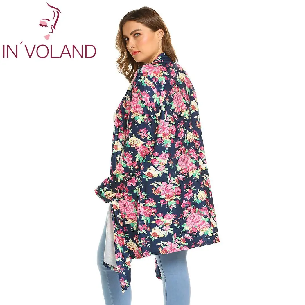 Женский кардиган IN'VOLAND осенний большого размера плюс с длинным рукавом