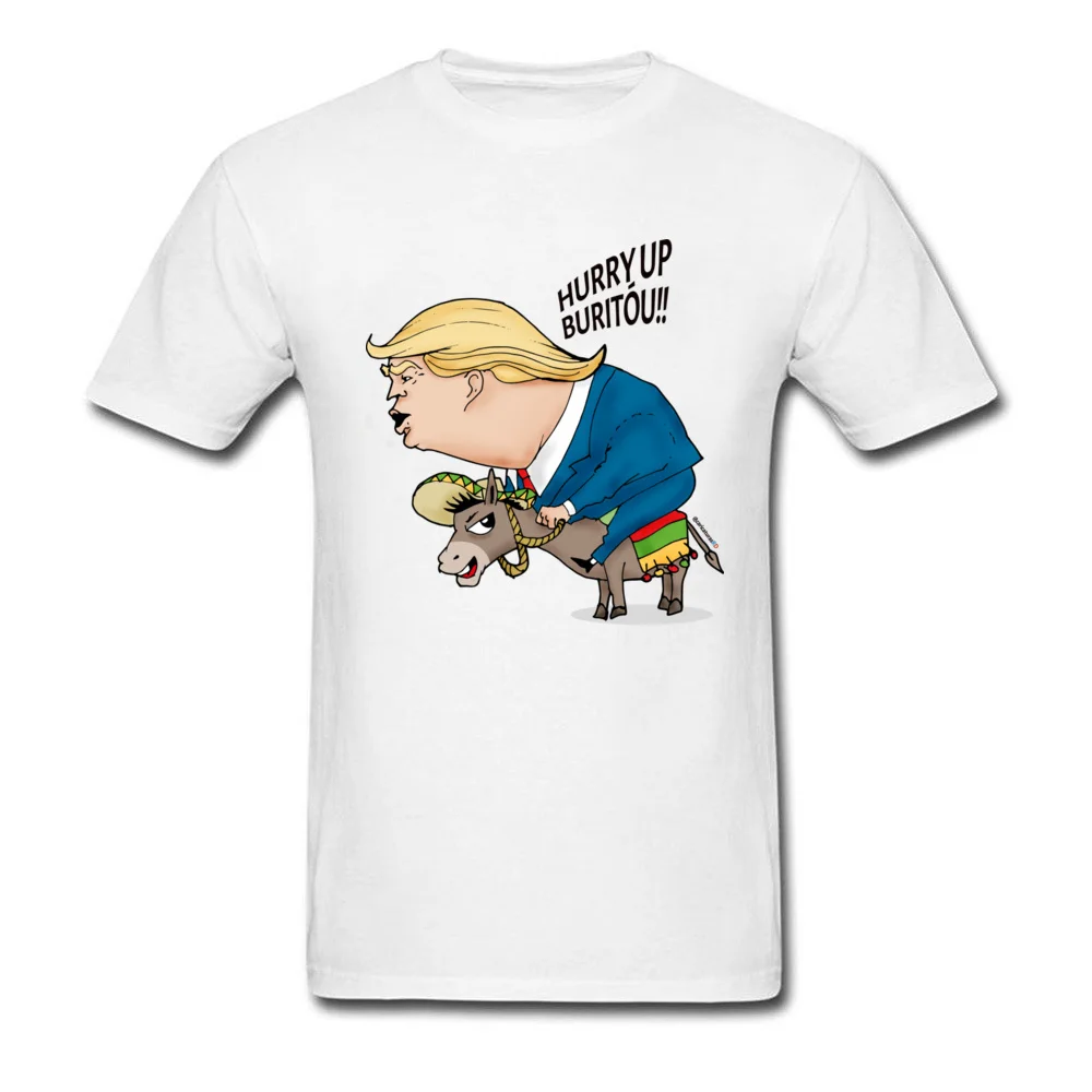 Комическая футболка Мужские Простые 90s Мультяшные футболки Трамп и мексиканский
