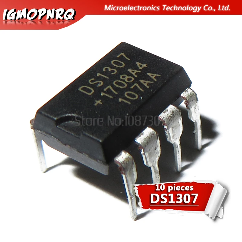 Часы реального времени DS1307 1307 DIP-8, серийный I2C RTC 64x8, 10 шт.