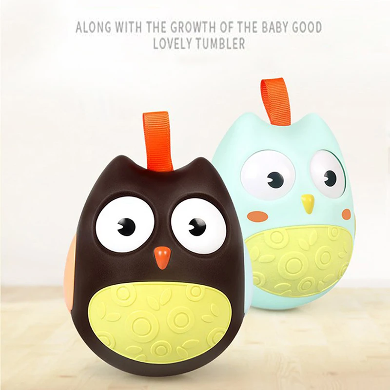 

Baby Rattles Nodding Tumbler Doll Toy Educational Moving Eyes Owl Soft Baby Toys 0-12 Months New Arrival