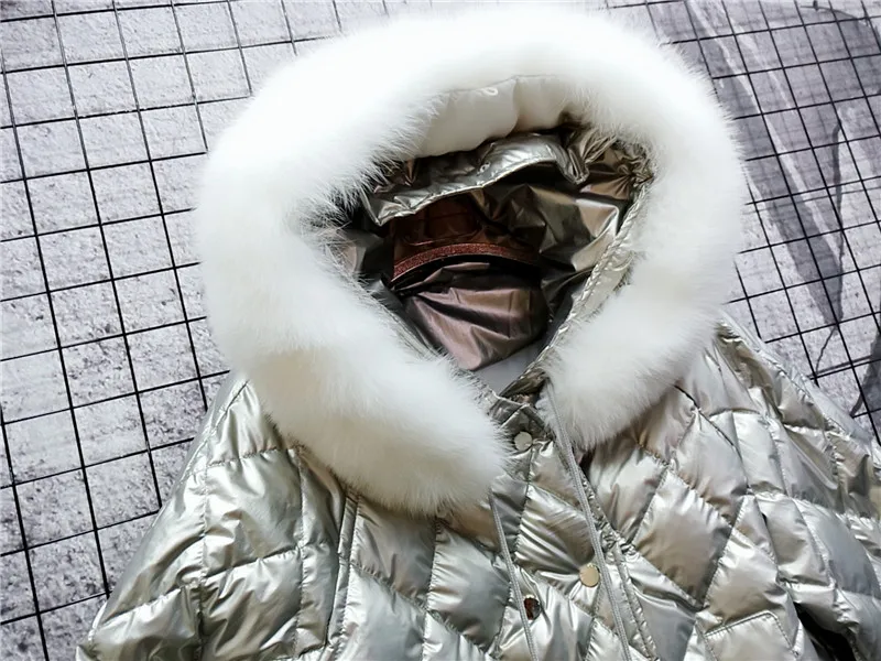 Chaqueta mujer, 90% белый утиный пух, пальто, зимняя женская одежда, шапка, куртка корейского размера плюс, с капюшоном, с натуральным лисьим мехом, парка