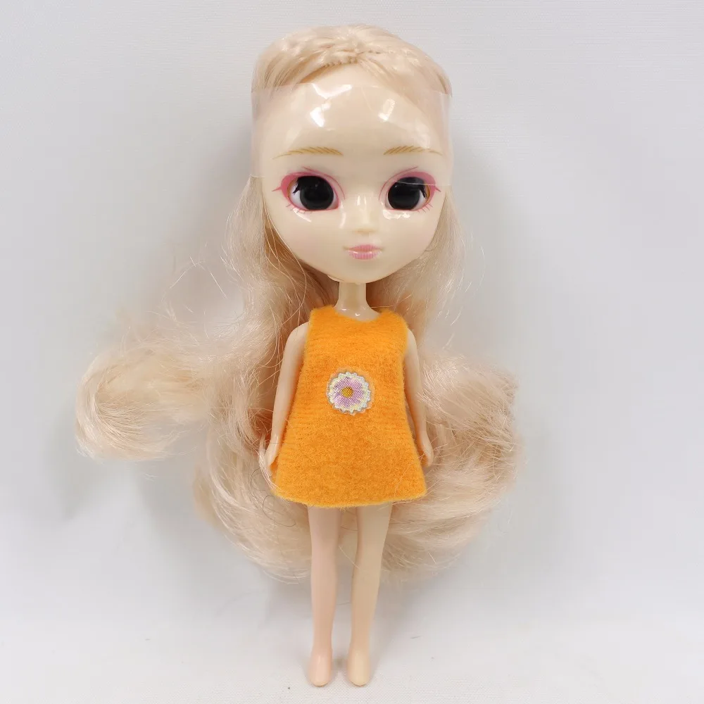 Мини blyth кукла 10 см DIY милые длинные волосы kawaii не закрывает глаза не может изменить цвет глаз