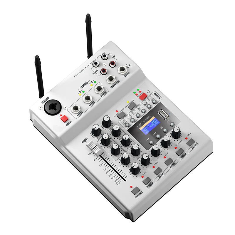 USB аудио DJ микшер KTV микрофон Nono вход 2 беспроводной 48 В фантомное питание для