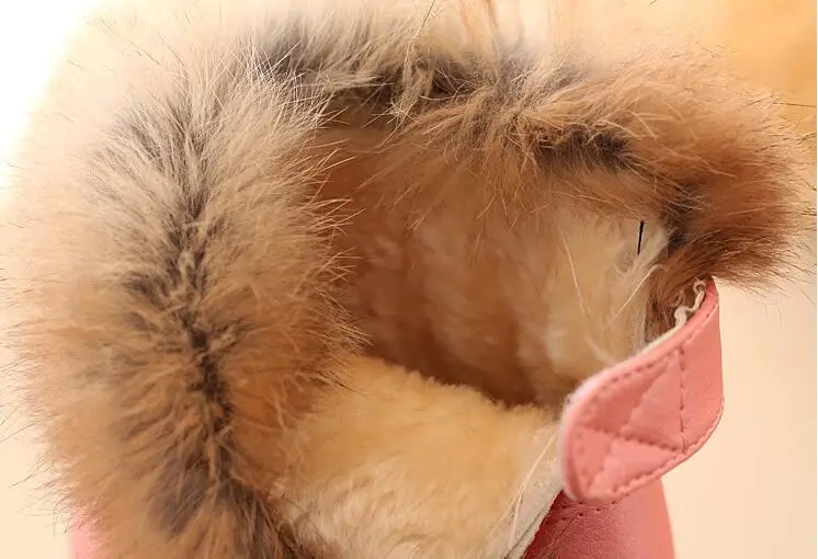 Зимние ботинки на меху для маленьких девочек размер 21 30 теплые плотные детские из