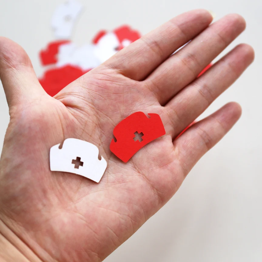 Медсестринская шапочка с конфетти выпускной медсестры 100 КТ фотоэлемент