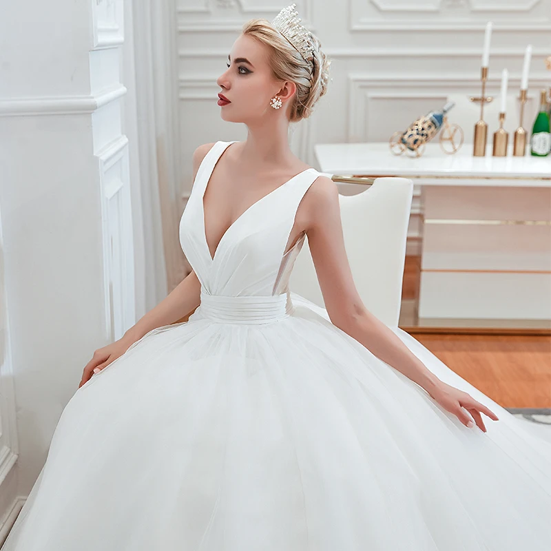 Бальное платье принцессы реальные фотографии свадебные платья с v образным