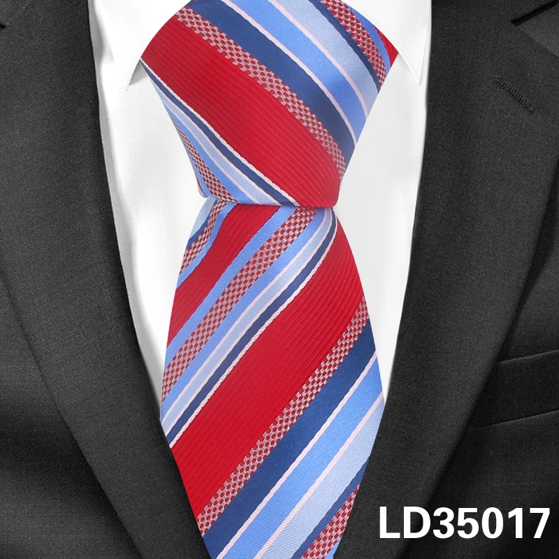 LD35017 Модные полосатые галстуки для мужчин и женщин, жаккардовые Цветочные Галстуки, деловые свадебные костюмы, узкие галстуки, тонкие мужские галстуки Gravatas - Color: LD35017