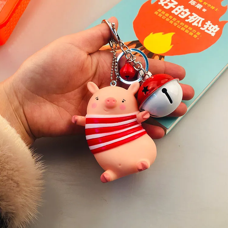 Новинка 2019 Модный милый мультяшный поросенок брелок кожаный шнур животное