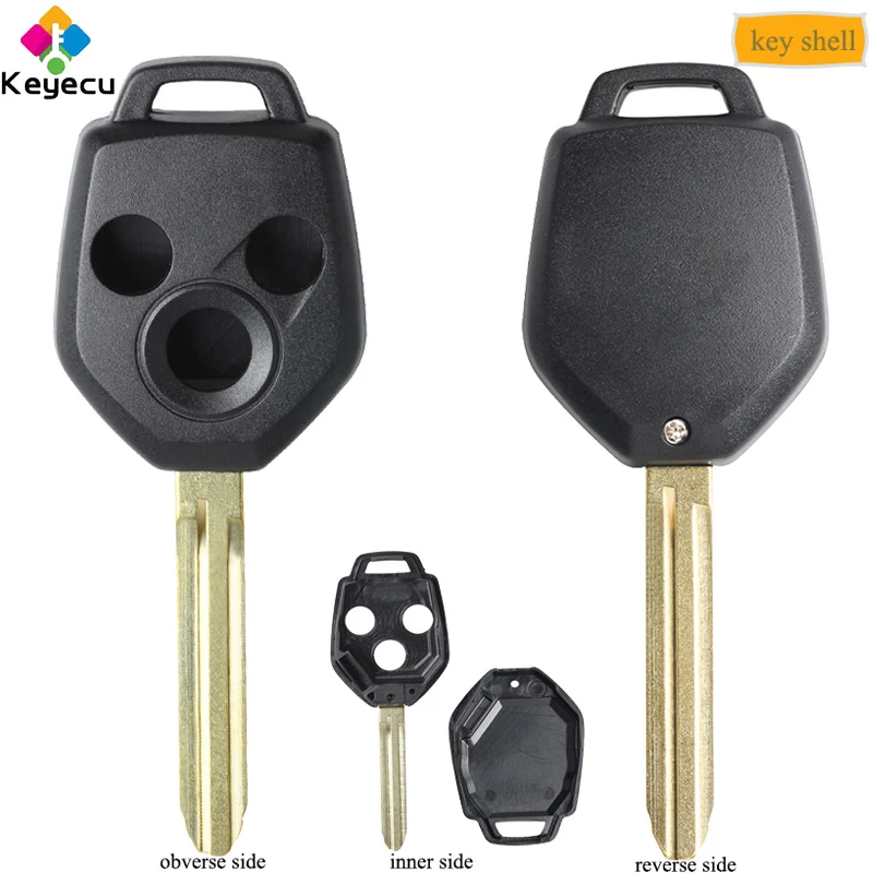 Корпус дистанционного ключа KEYECU 3 кнопки и Keyway B110 FOB для Subaru Forester Legacy Impreza Outback STI WRX